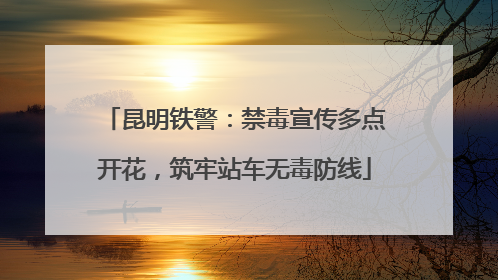 昆明铁警：禁毒宣传多点开花，筑牢站车无毒防线