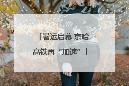 暑运启幕 京哈高铁再“加速”