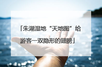朱湖湿地“天地图”给游客一双隐形的翅膀