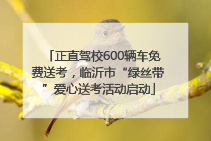 正直驾校600辆车免费送考，临沂市“绿丝带”爱心送考活动启动
