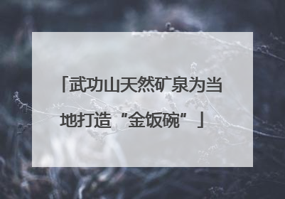武功山天然矿泉为当地打造“金饭碗”