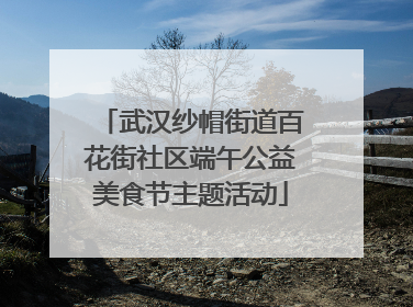 武汉纱帽街道百花街社区端午公益美食节主题活动