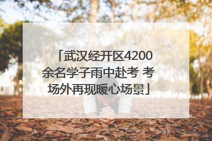武汉经开区4200余名学子雨中赴考 考场外再现暖心场景
