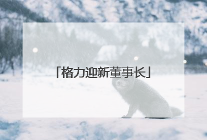 格力迎新董事长