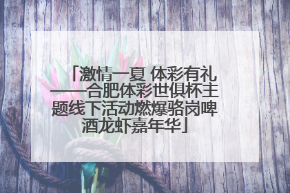 激情一夏 体彩有礼——合肥体彩世俱杯主题线下活动燃爆骆岗啤酒龙虾嘉年华