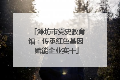 潍坊市党史教育馆：传承红色基因 赋能企业实干