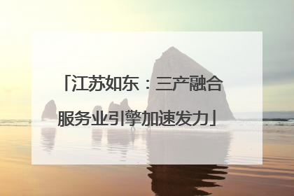 江苏如东：三产融合 服务业引擎加速发力