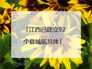 江西已建立92个县域医共体