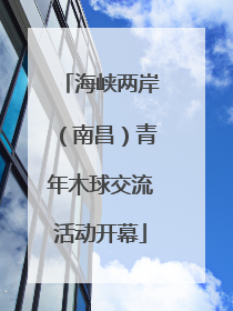 海峡两岸（南昌）青年木球交流活动开幕