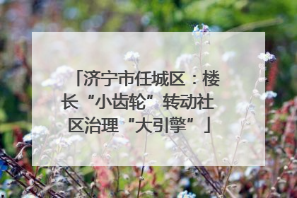 济宁市任城区：楼长“小齿轮”转动社区治理“大引擎”