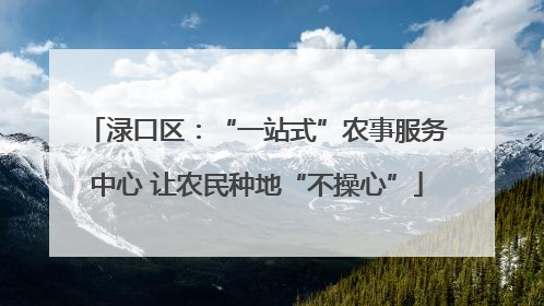 渌口区：“一站式”农事服务中心 让农民种地“不操心”