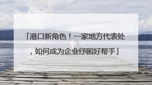 港口新角色！一家地方代表处，如何成为企业纾困好帮手