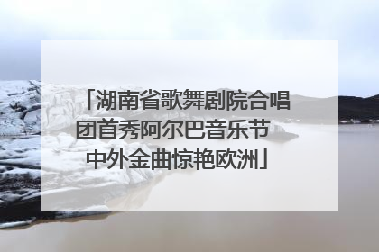 湖南省歌舞剧院合唱团首秀阿尔巴音乐节 中外金曲惊艳欧洲