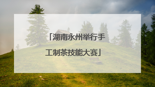 湖南永州举行手工制茶技能大赛