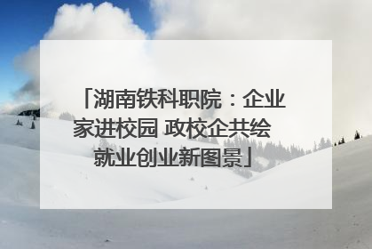 湖南铁科职院：企业家进校园 政校企共绘就业创业新图景