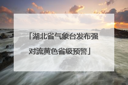 湖北省气象台发布强对流黄色省级预警