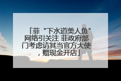 菲“下水道美人鱼”网络引关注 菲政府部门考虑请其当官方大使，赠现金开店