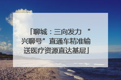 聊城：三向发力 “兴聊号”直通车精准输送医疗资源直达基层