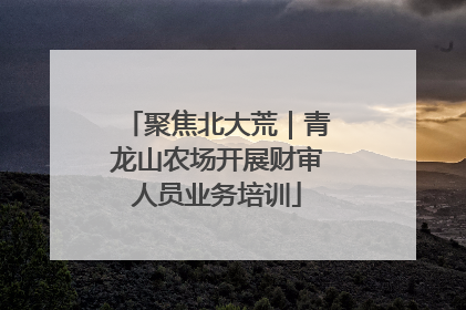 聚焦北大荒｜青龙山农场开展财审人员业务培训