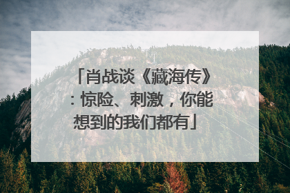 肖战谈《藏海传》：惊险、刺激，你能想到的我们都有