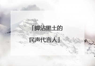 脚沾黑土的民声代言人