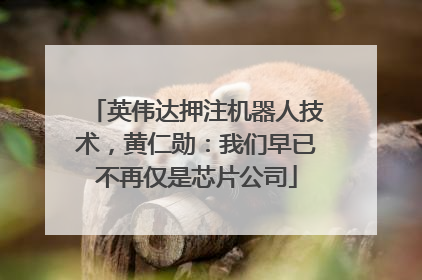 英伟达押注机器人技术，黄仁勋：我们早已不再仅是芯片公司