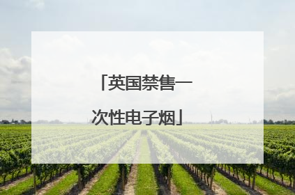 英国禁售一次性电子烟