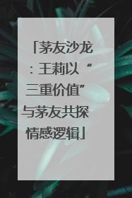 茅友沙龙：王莉以“三重价值”与茅友共探情感逻辑