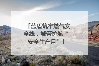 蓝盾筑牢燃气安全线，城管护航“安全生产月”