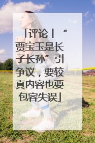 评论丨“贾宝玉是长子长孙”引争议，要较真内容也要包容失误