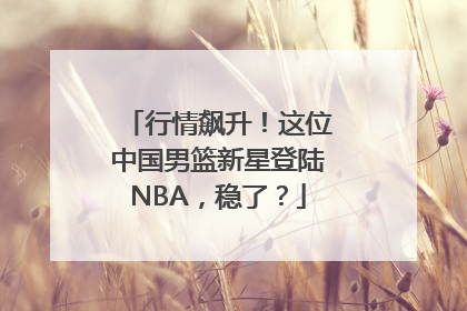 行情飙升！这位中国男篮新星登陆NBA，稳了？