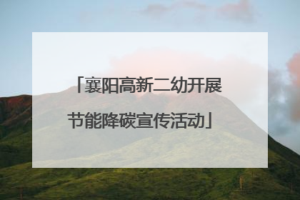 襄阳高新二幼开展节能降碳宣传活动