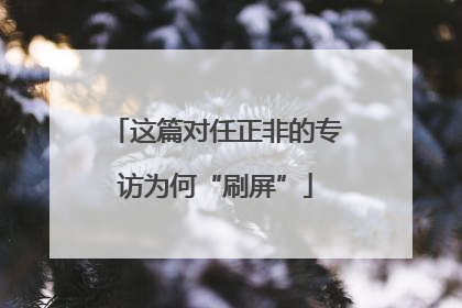 这篇对任正非的专访为何“刷屏”