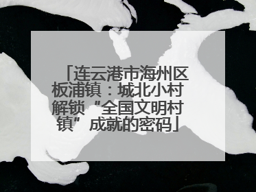 连云港市海州区板浦镇：城北小村解锁“全国文明村镇”成就的密码
