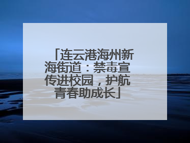 连云港海州新海街道：禁毒宣传进校园，护航青春助成长