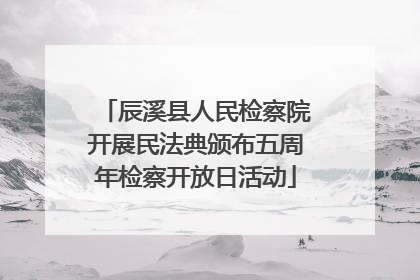 辰溪县人民检察院开展民法典颁布五周年检察开放日活动
