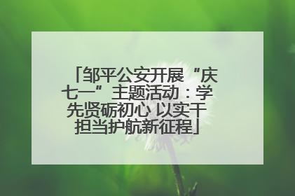 邹平公安开展“庆七一”主题活动：学先贤砺初心 以实干担当护航新征程