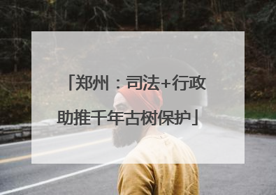 郑州：司法+行政助推千年古树保护