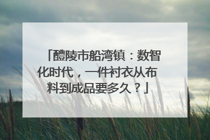 醴陵市船湾镇：数智化时代，一件衬衣从布料到成品要多久？