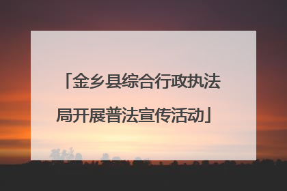 金乡县综合行政执法局开展普法宣传活动