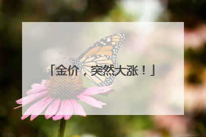 金价，突然大涨！
