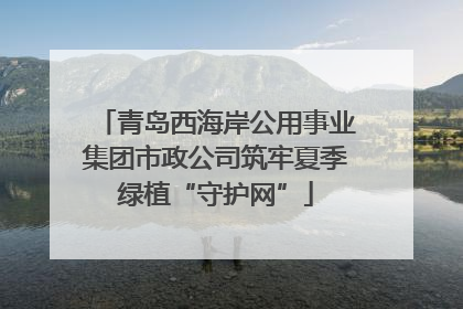 青岛西海岸公用事业集团市政公司筑牢夏季绿植“守护网”