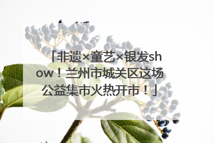 非遗×童艺×银发show！兰州市城关区这场公益集市火热开市！