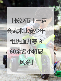 长沙市十一运会武术比赛少年组热血开赛 360余名小将展风采