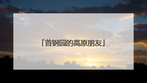 首钢园的高原朋友