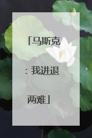 马斯克：我进退两难