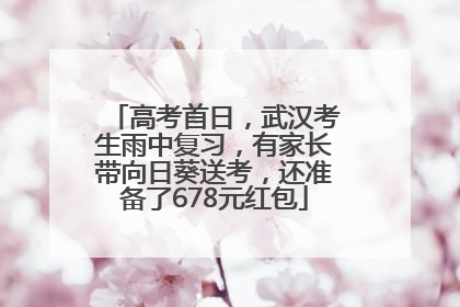高考首日，武汉考生雨中复习，有家长带向日葵送考，还准备了678元红包