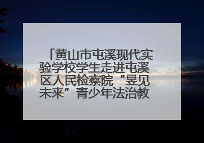 黄山市屯溪现代实验学校学生走进屯溪区人民检察院“昱见未来”青少年法治教育宣传基地
