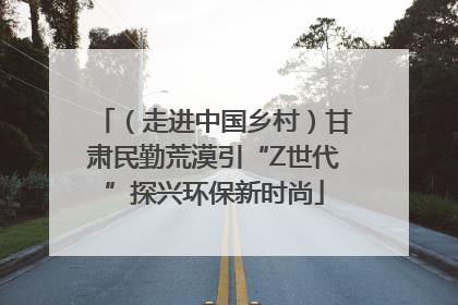 （走进中国乡村）甘肃民勤荒漠引“Z世代”探兴环保新时尚