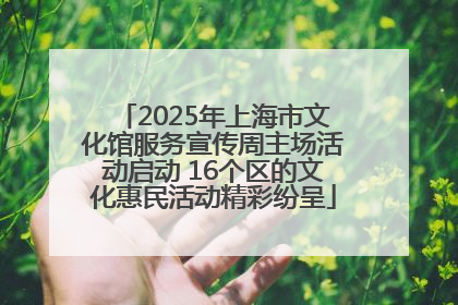 2025年上海市文化馆服务宣传周主场活动启动 16个区的文化惠民活动精彩纷呈